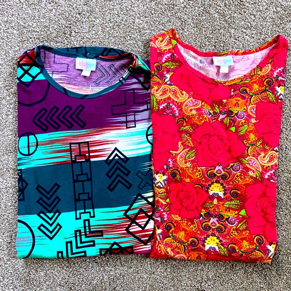 LULAROE Irma Tunic Tops, Bundle of 2, Size XXS